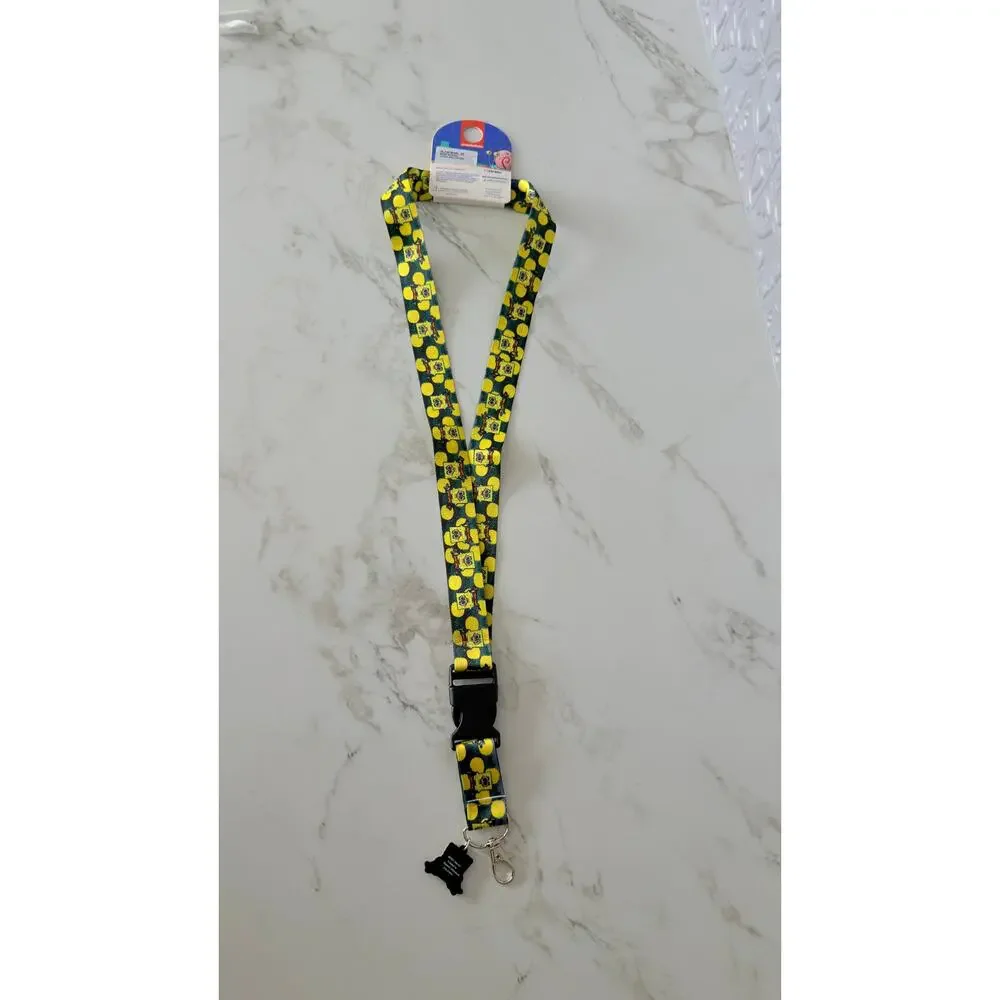 SpongeBob SquarePants Pineapple Pattern Breakaway Lanyard w/ Charm NEW